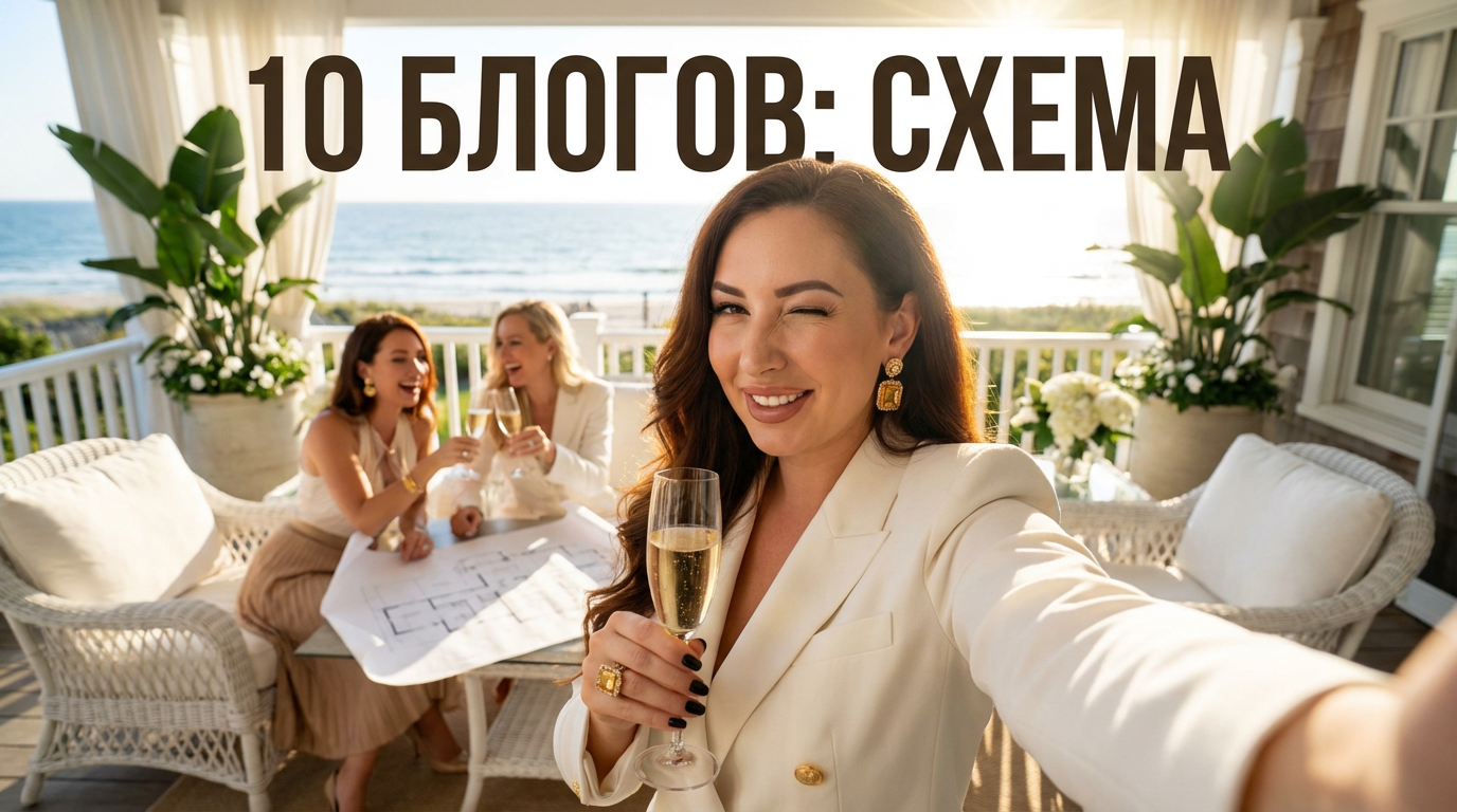 Схема управления множеством бьюти-аккаунтов в социальных сетях по системе контент-завода