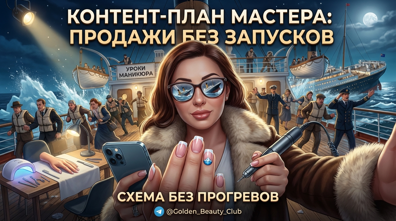 Схема продаж услуг мастера через контент-план без запусков и прогревов