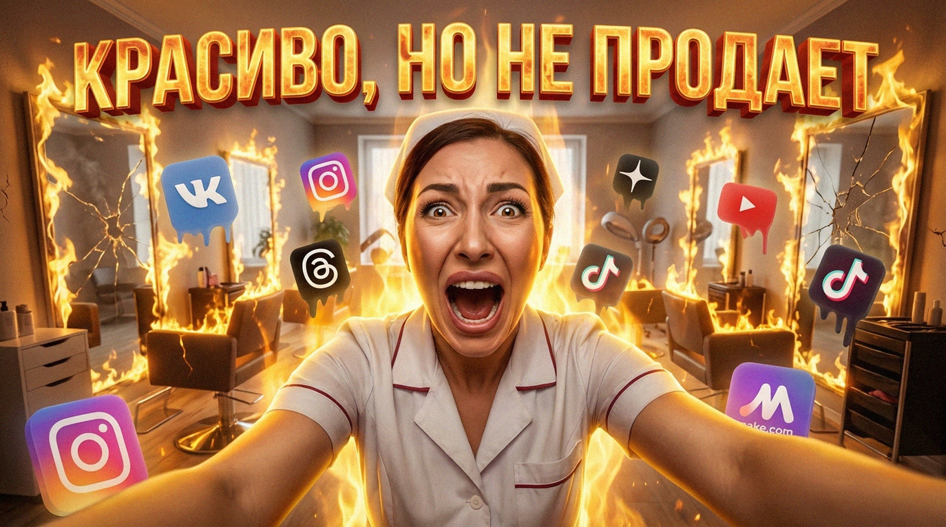 Иллюстрация концепции, что красивый дизайн не компенсирует плохой текст и слабый контент