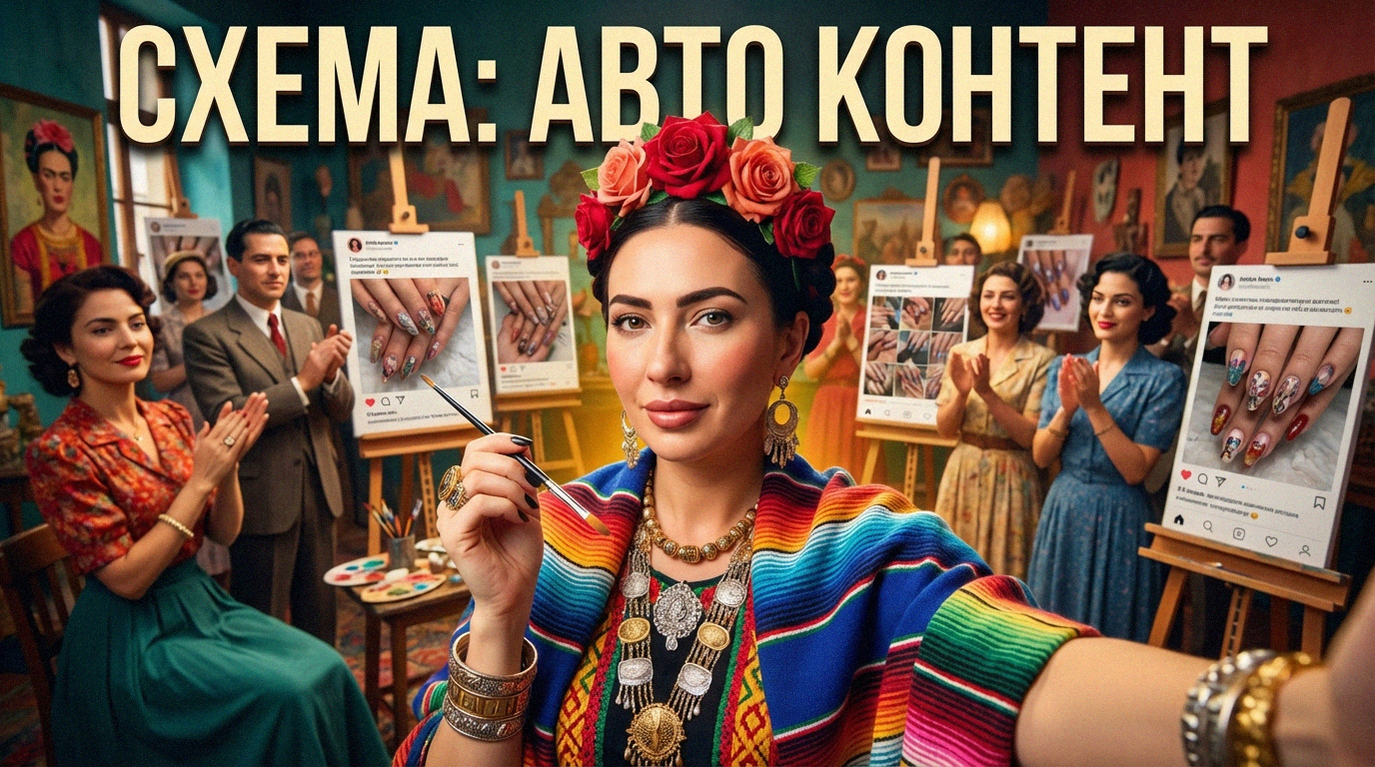 Схема автоматизации контента и планирования постов для мастера маникюра в социальных сетях