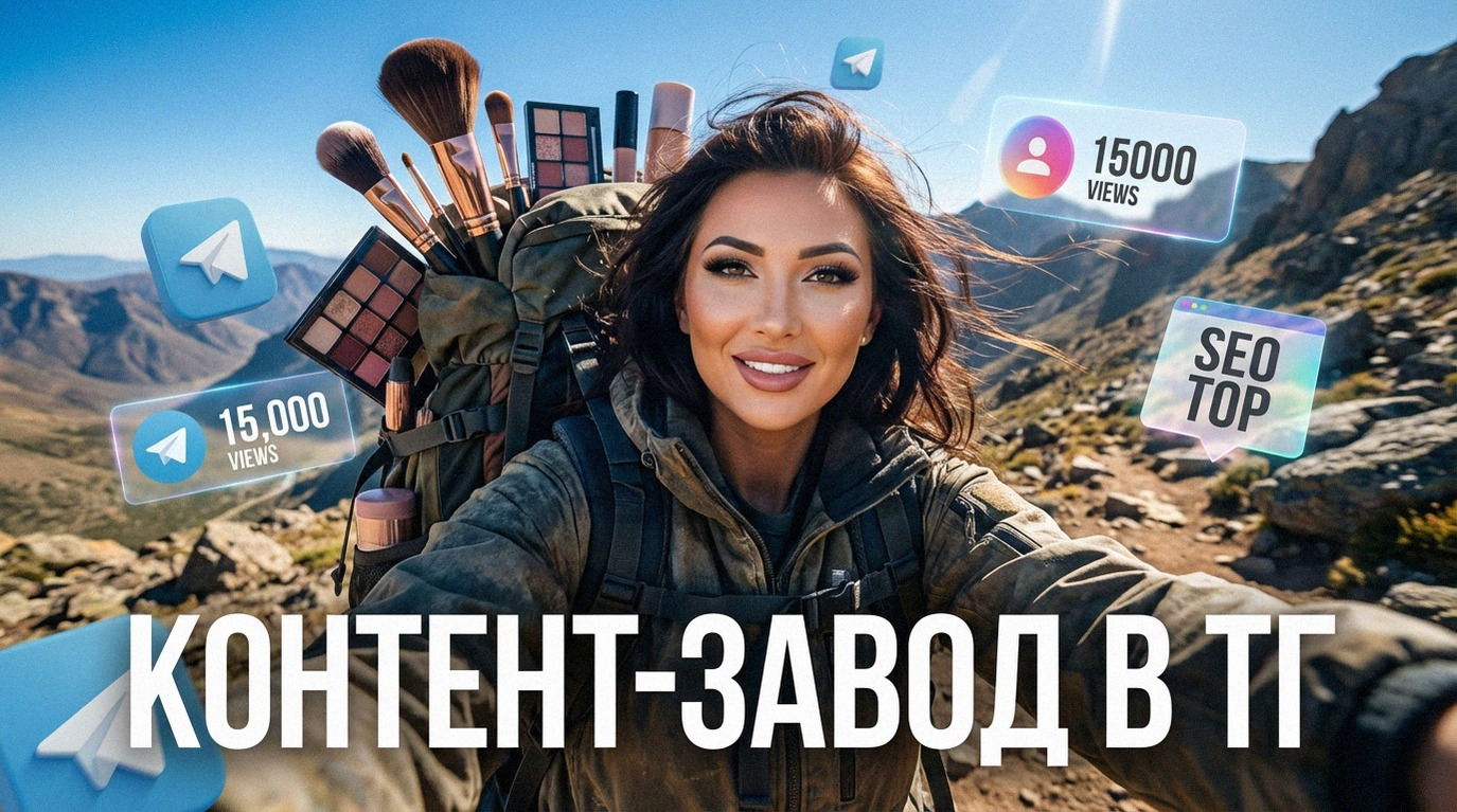 Схема работы контент-завода для увеличения продаж услуг в Телеграм