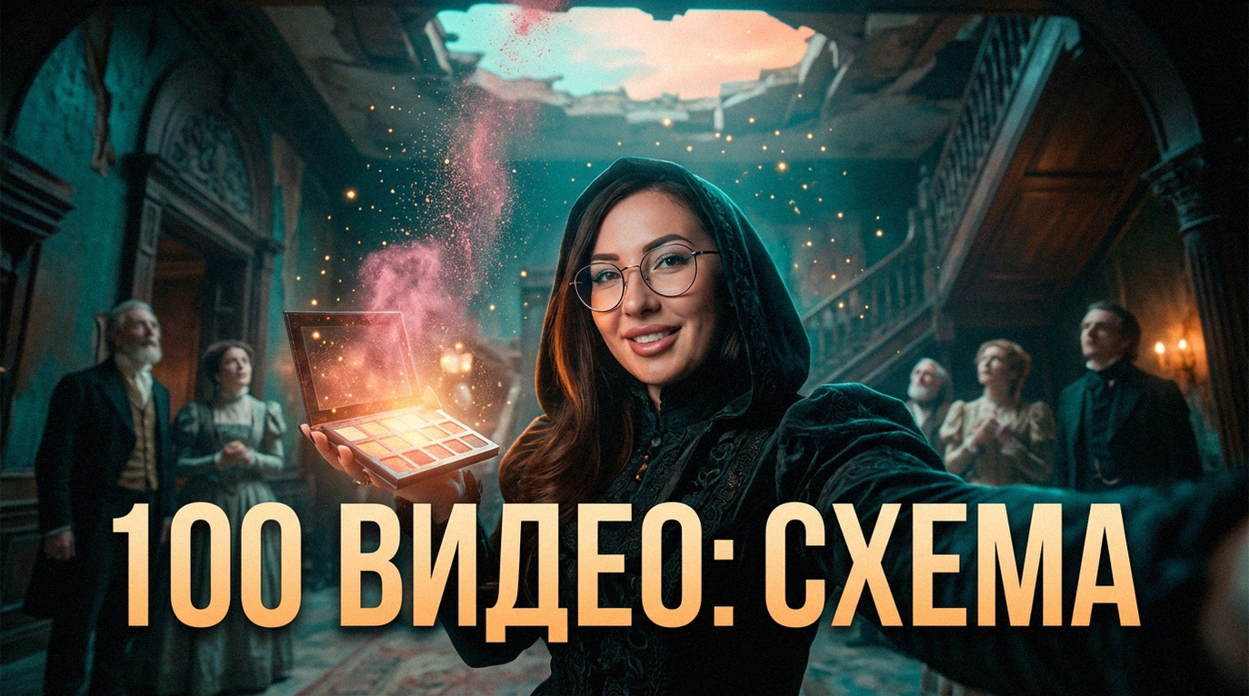 Схема организации работы контент-завода для производства 100 видеороликов в неделю